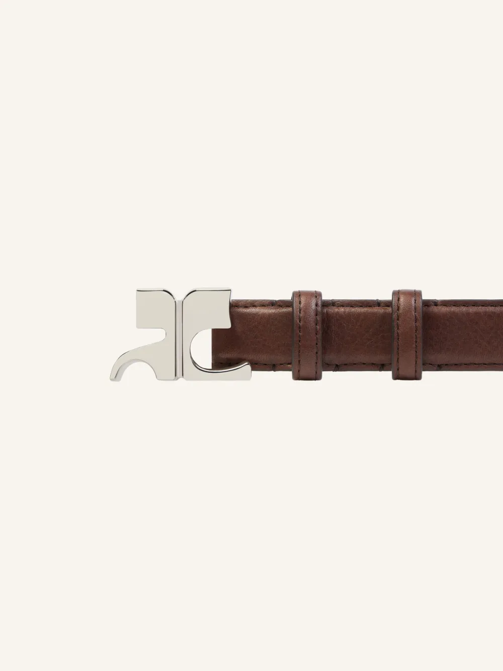 Courrèges logo-buckle belt - Bruin