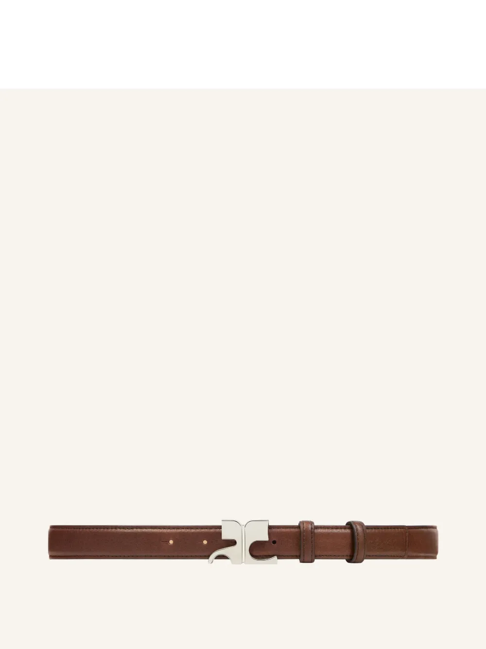 Courrèges logo-buckle belt - Marrone
