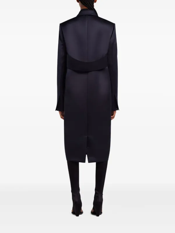 コート COURREGES Woman Coat Black 323CMA104VY0014 9999 STRAP WOOL TAILORED COAT - courrèges