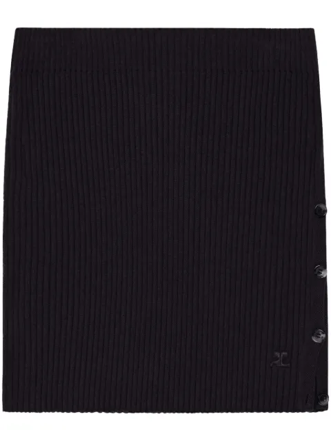 Courrèges falda corta de canalé