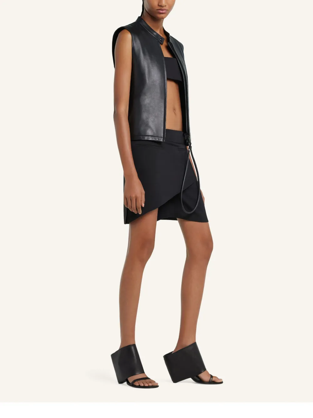 Courrèges City Shadow vest Zwart