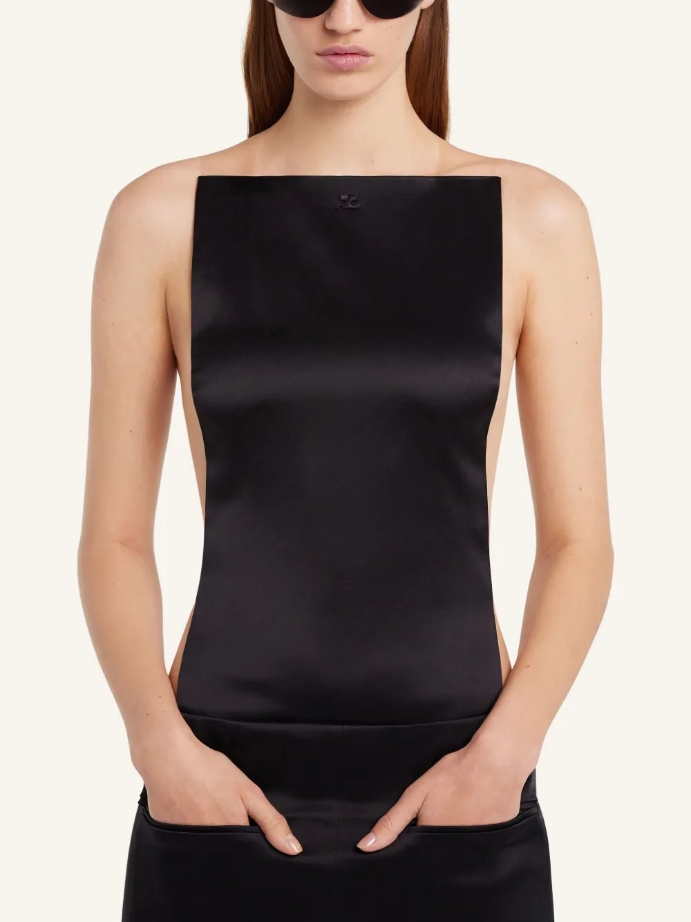 Courrèges Mini-rok met ceintuur Zwart