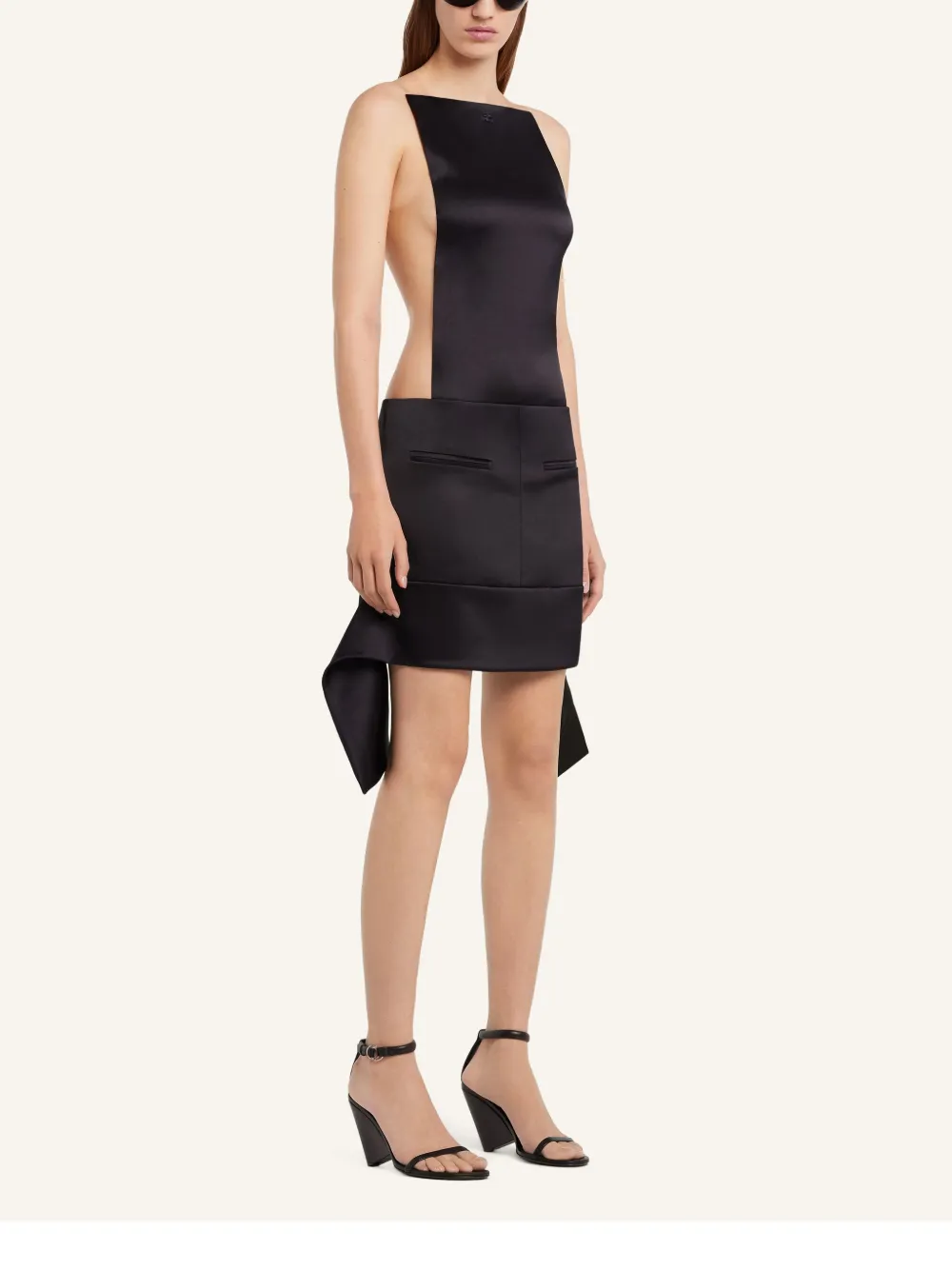 Courrèges Mini-rok met ceintuur Zwart