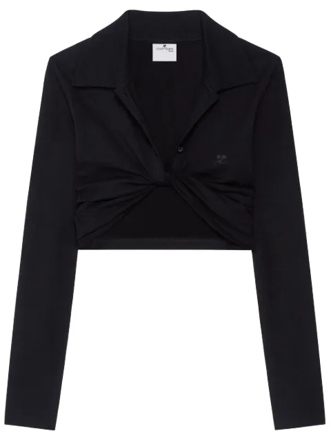 Courrèges twist-detailing top