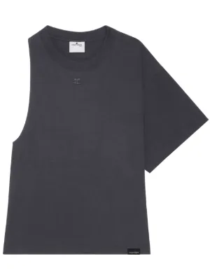 Tシャツ・カットソー Courreges FW24 (324JTS092 JS0159B127) courreges COURREGES クレージュ シグニチャーコントラスト半袖T