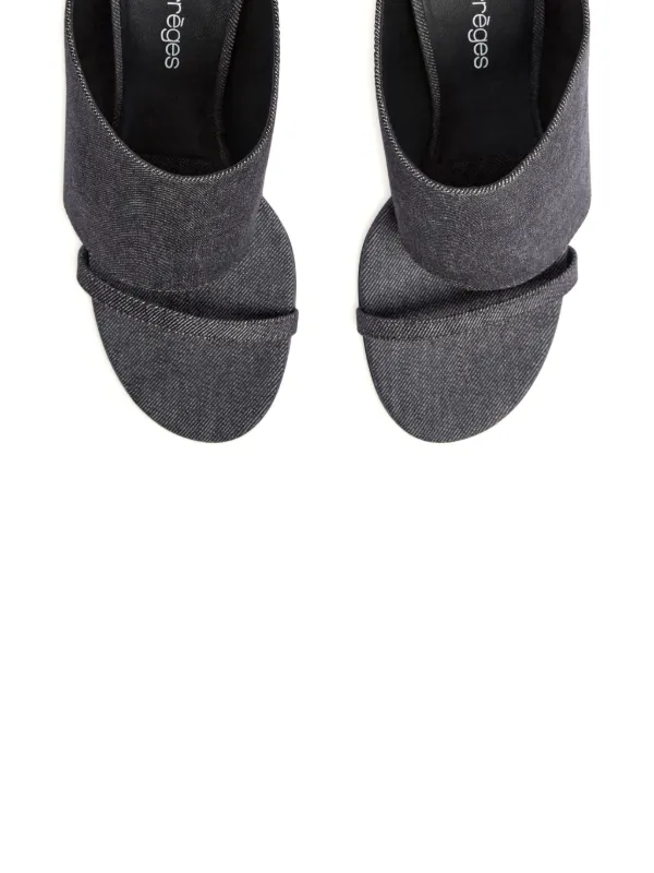 Courrèges Oblique Sandals | Grey | FARFETCH