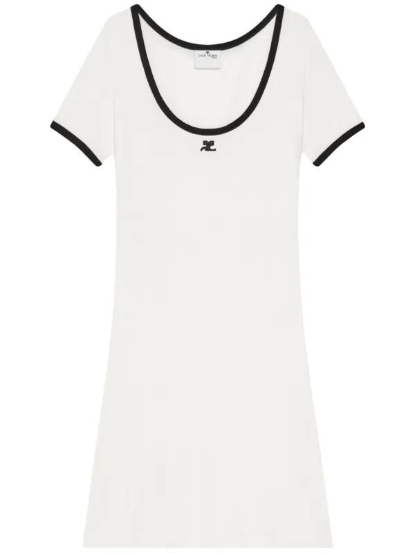 Courreges★ホリスティック コントラスト ミニドレス Courrèges Holistic ミニドレス | ホワイト | FARFETCH JP