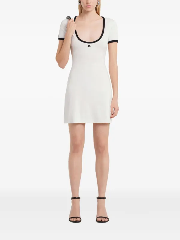 Courreges★ホリスティック コントラスト ミニドレス Courrèges Holistic ミニドレス | ホワイト | FARFETCH JP