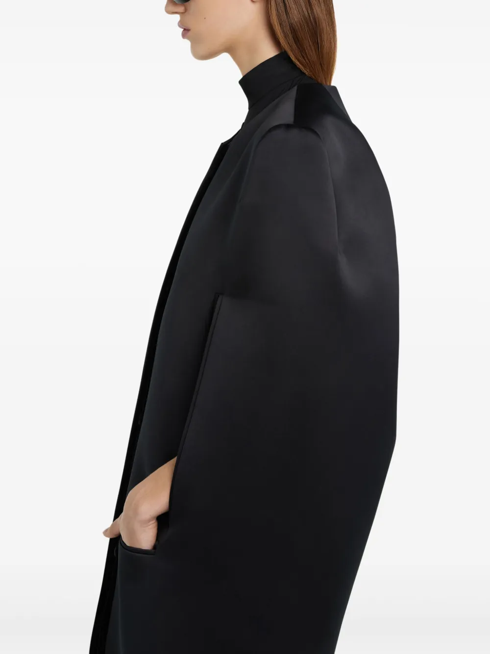 Courrèges Jas met satijnen afwerking Zwart