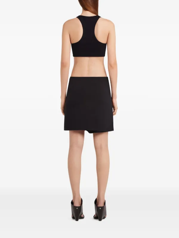 スカート COURReGES Woman Skirt Black 324DJU183DE0020 B044 Courrèges Black Denim Midi Skirt | Balardi