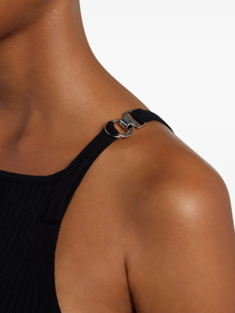 Courrèges Tanktop met puntige afwerking Zwart