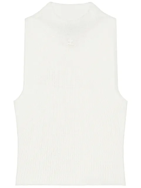 Courrèges cropped ribbed tank top