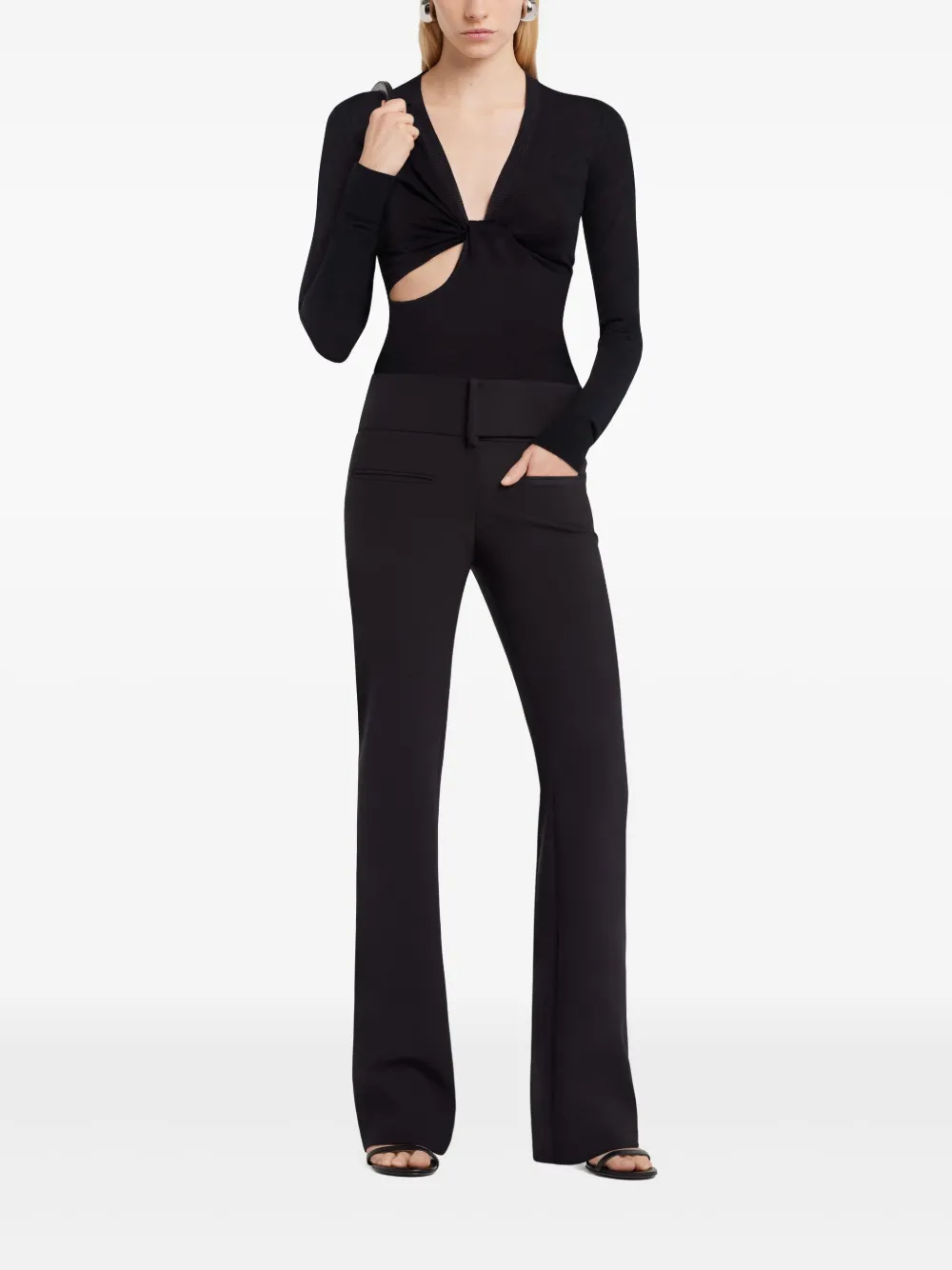 Shop Courrèges Twist-detailing Shirt In Black
