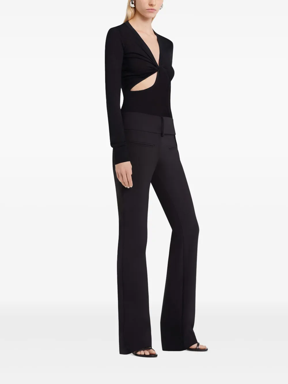 Shop Courrèges Twist-detailing Shirt In Black