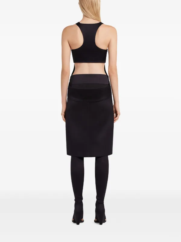 courrèges ブラック タンクトップ S courreges（クレージュ） タンクトップ FITTED TANK TOP