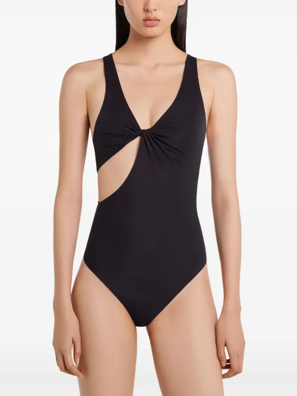 【送料&関税込】CourrA¨ges Swimsuit With Logo Courrèges Twist Swimsuit | Black | FARFETCH