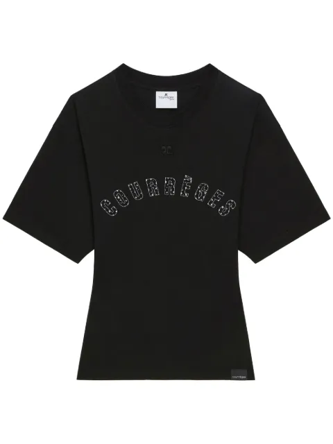 Courrèges playera con logo estampado