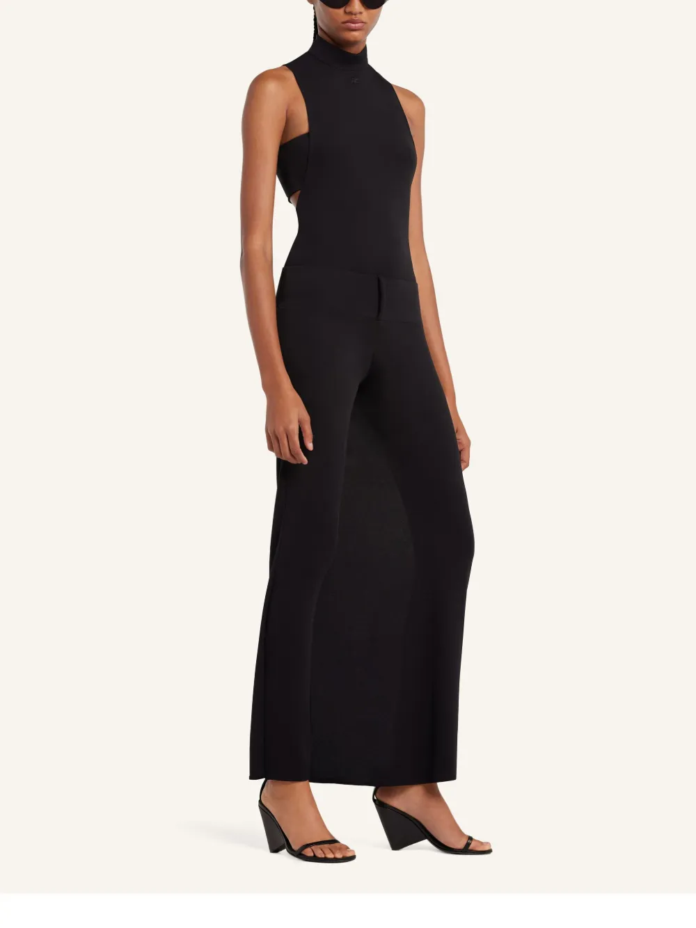Shop Courrèges Inifinity Trousers In ブラック