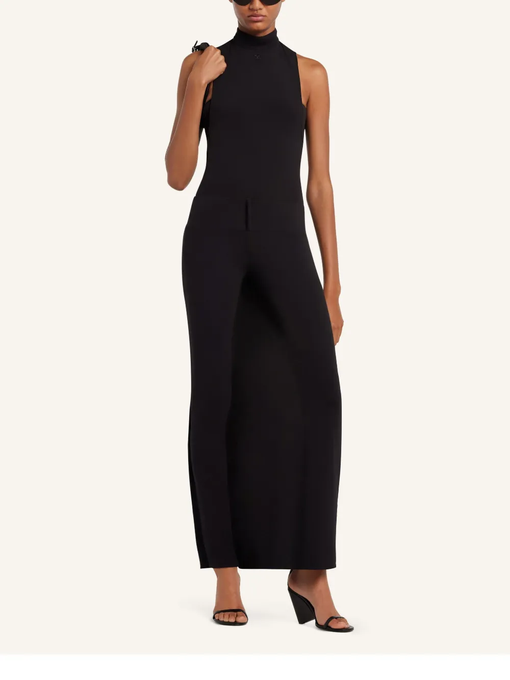 Shop Courrèges Inifinity Trousers In ブラック
