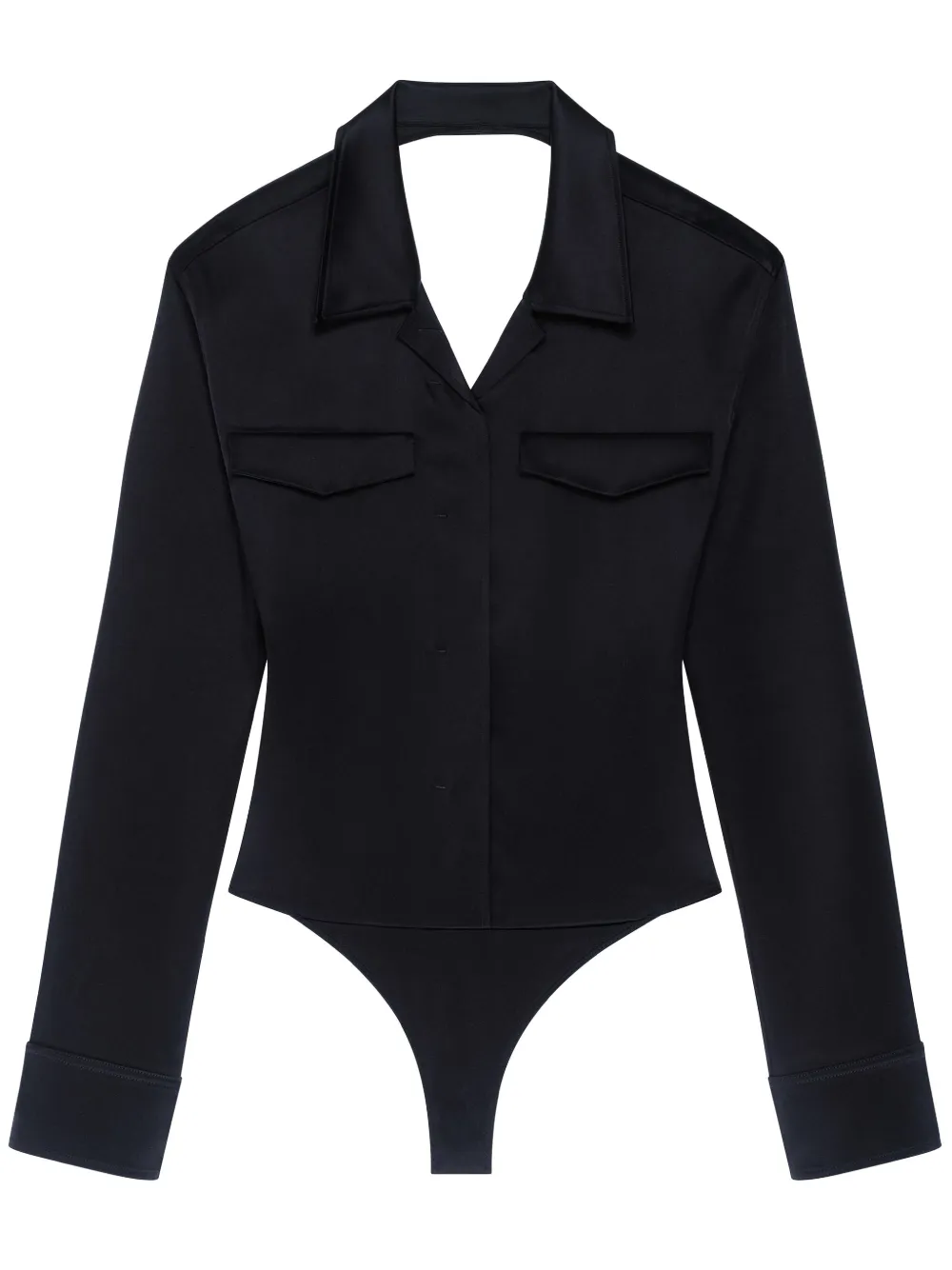 Courrèges camisa con espalda abierta | negro | Image 1