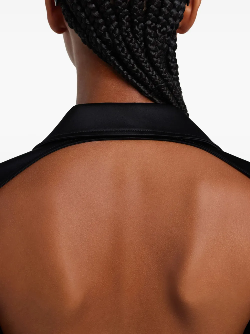 Shop Courrèges Backless Shirt In Black