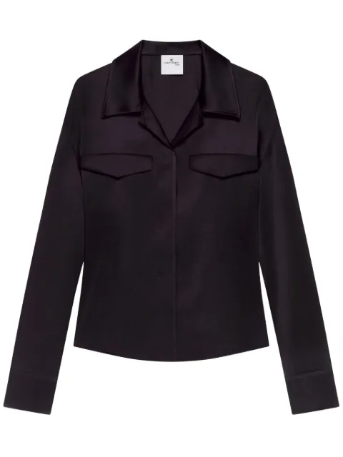 Courrèges camisa de satén manga larga
