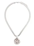 Magda Butrym rose-pendant necklace - Silver