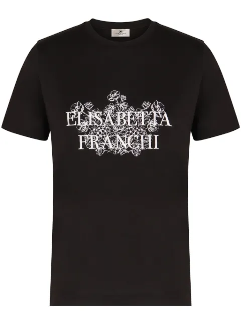Elisabetta Franchi logo-embroidered T-shirt