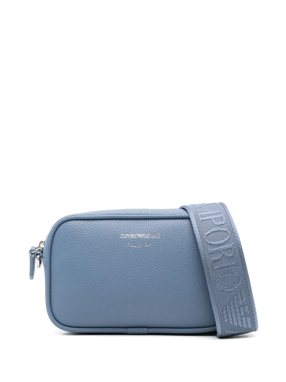 Emporio Armani Leren crossbodytas Blauw