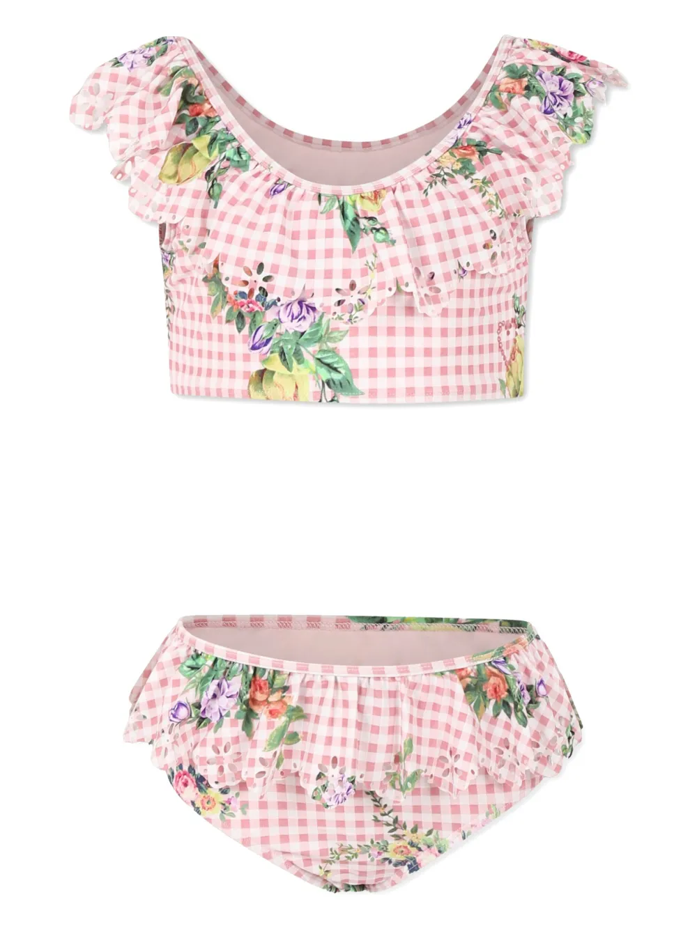 Camilla Kids Geruite bikini Roze