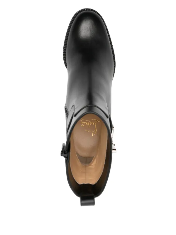 ルブタン レディース ショート ブーツ Lock booty 70MM 1220518 Booty Lock - 70 mm Low boots - Calf leather - Black - Women