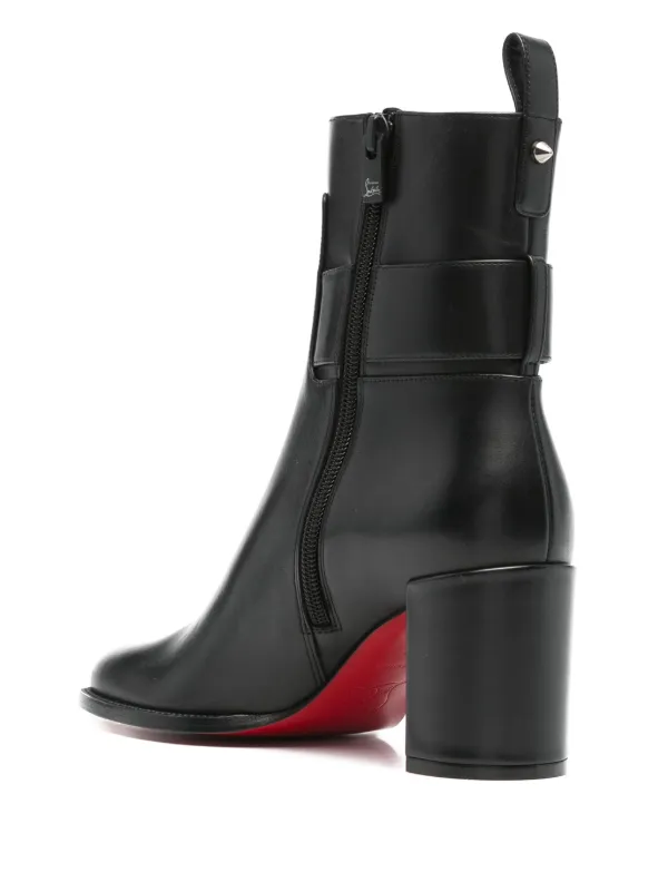 ルブタン レディース ショート ブーツ Lock booty 70MM 1220518 Booty Lock - 70 mm Low boots - Calf leather - Black - Women