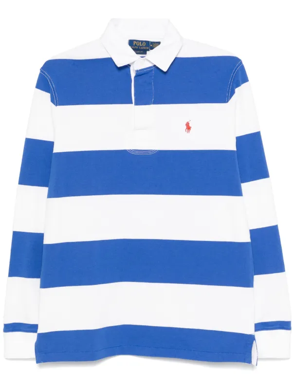 Polo Ralph Lauren Striped Polo Shirt | Blue | FARFETCH CA