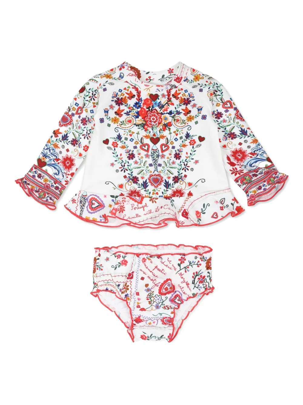 Camilla Kids Portuguese zwembroek met print Wit