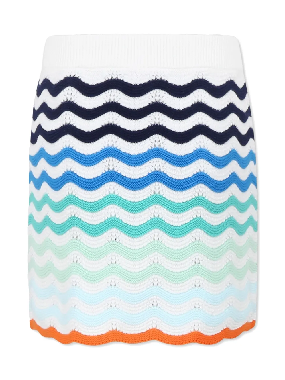 CASABLANCA KIDS Gradient Wave skirt - Wit