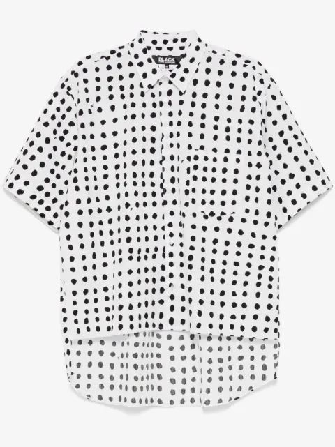 Black Comme Des Garçons chemise Filip Pagowski à pois