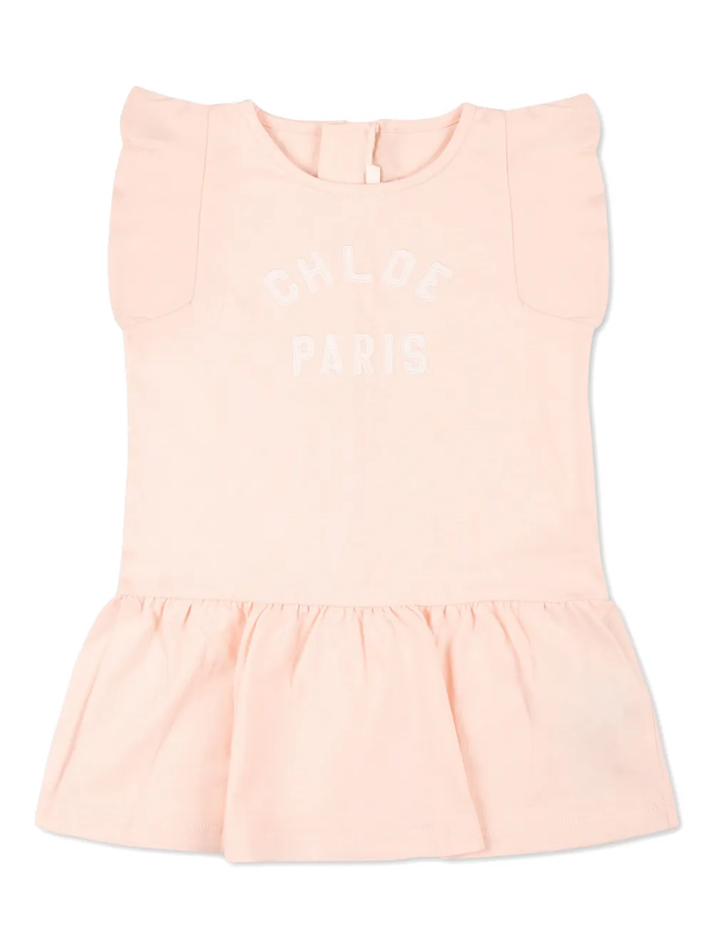 Chloé Kids コットン ワンピース - ピンク Chloé Kids コットン ワンピース - ピンク