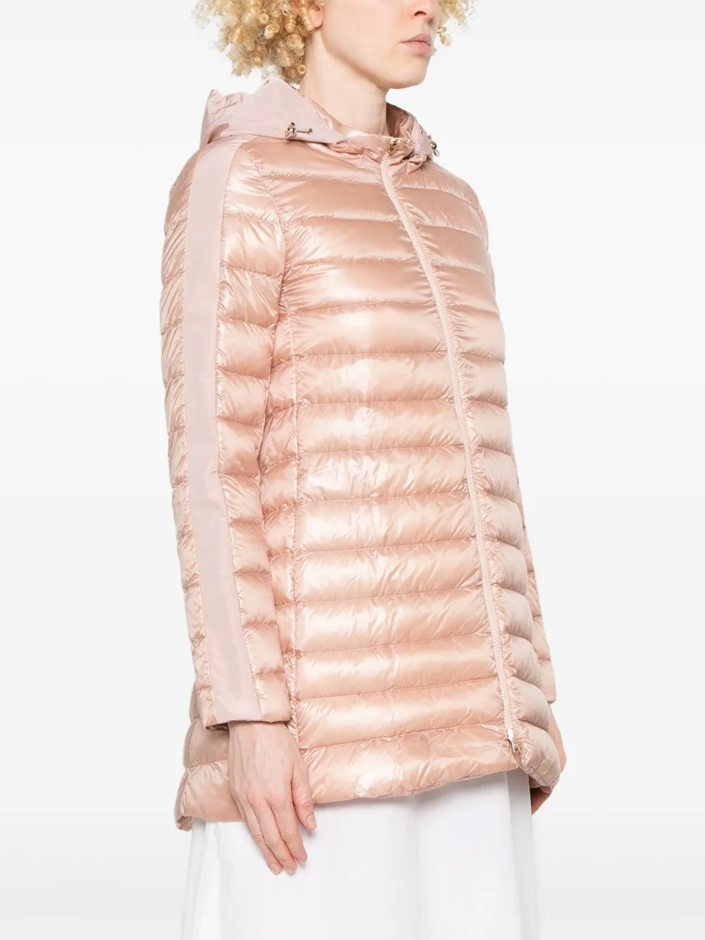Herno Donsjack met vlakken Roze