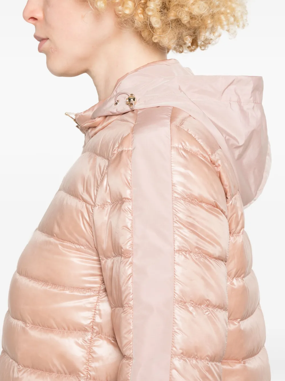 Herno Donsjack met vlakken Roze