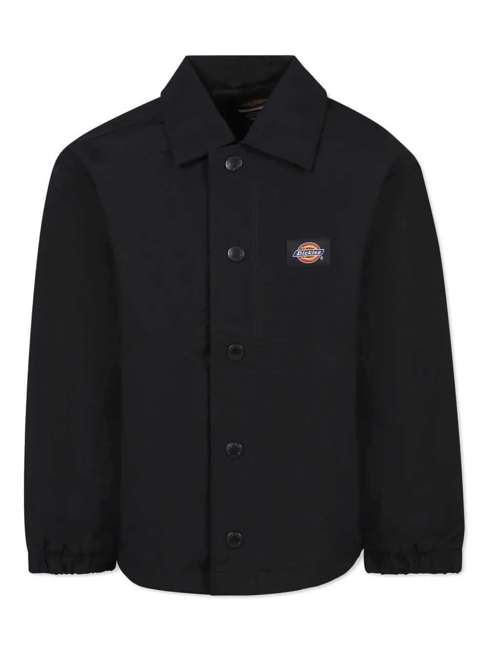 DICKIES ロゴアップリケ シャツジャケット - ブラック DICKIES ロゴアップリケ シャツジャケット - ブラック