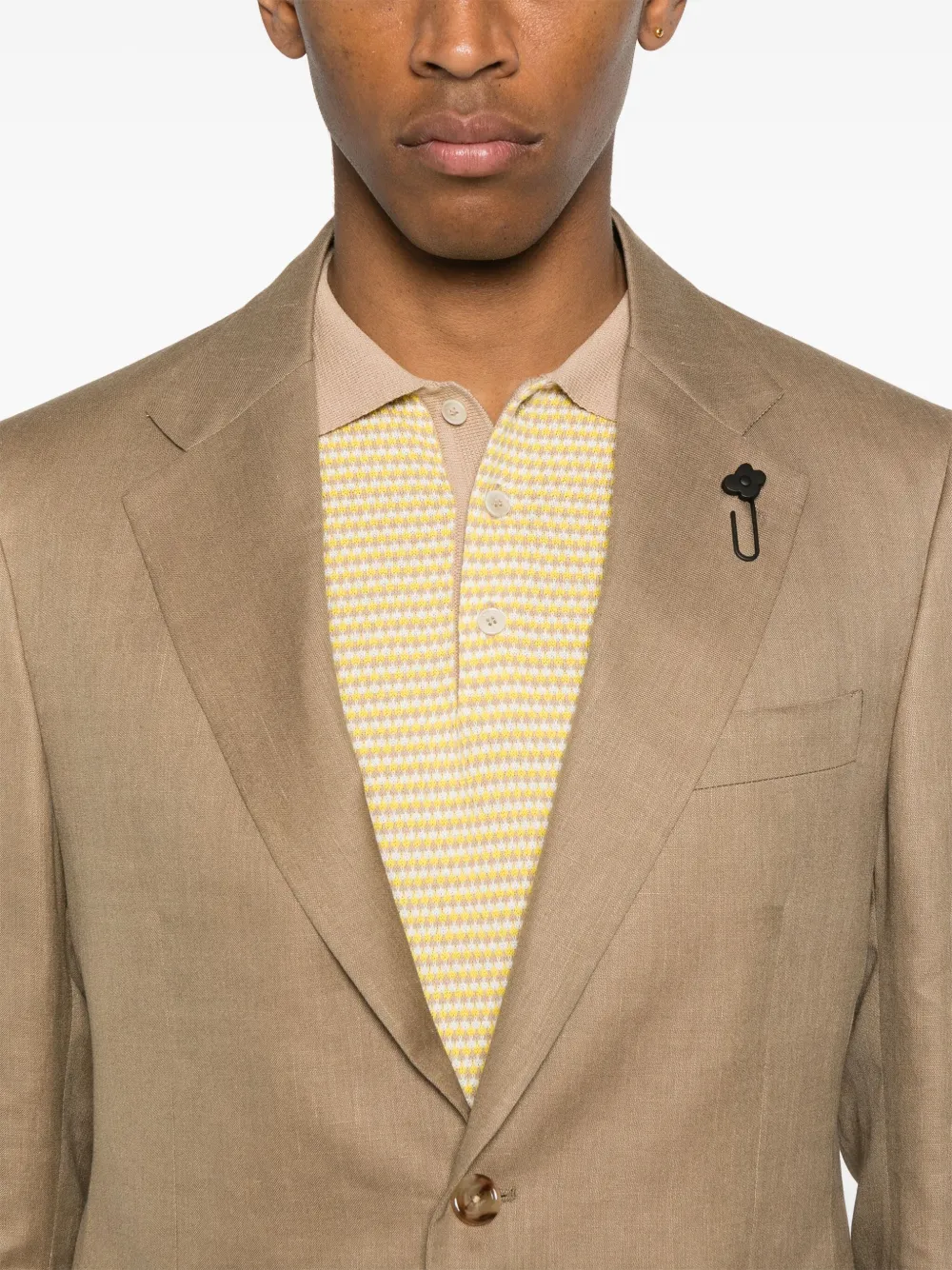 Lardini Pak met broche detail Beige