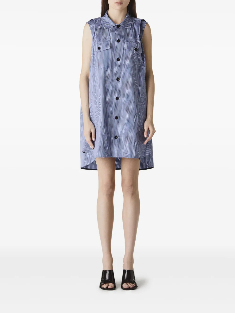 sacai poplin dress - Blauw