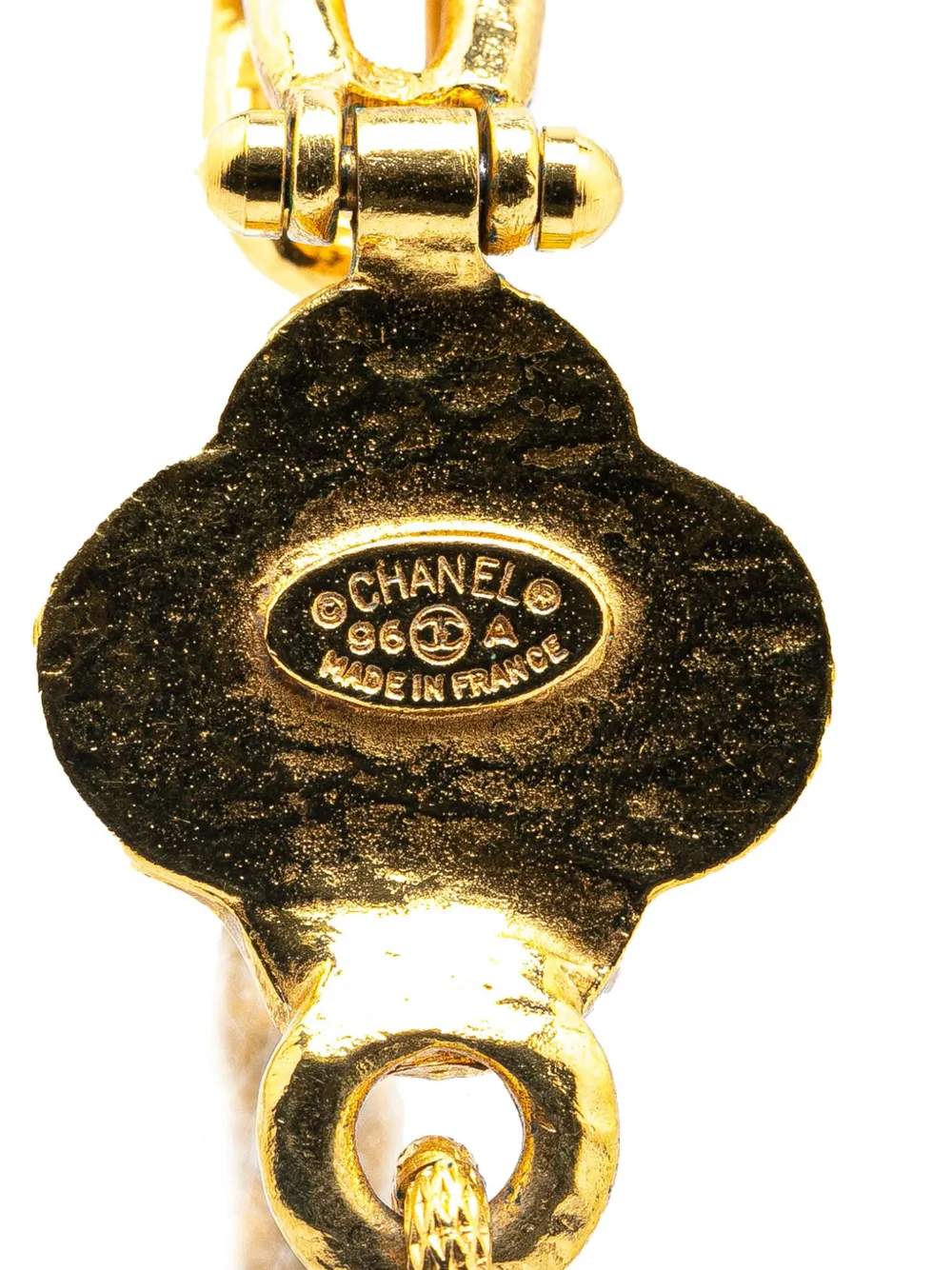 CHANEL Pre-Owned 1996 CC vergulde halsketting met hanger - Goud