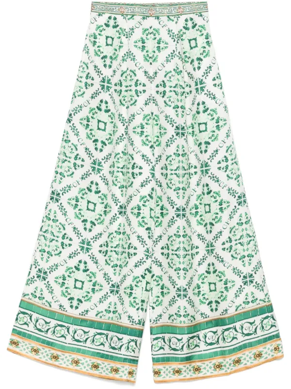 Camilla Corridor of Calm Palazzo Trousers in White