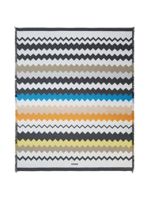 Missoni Home best fouta badehåndklæde i bomuld med zizag-mønster, 140 x 180 cm