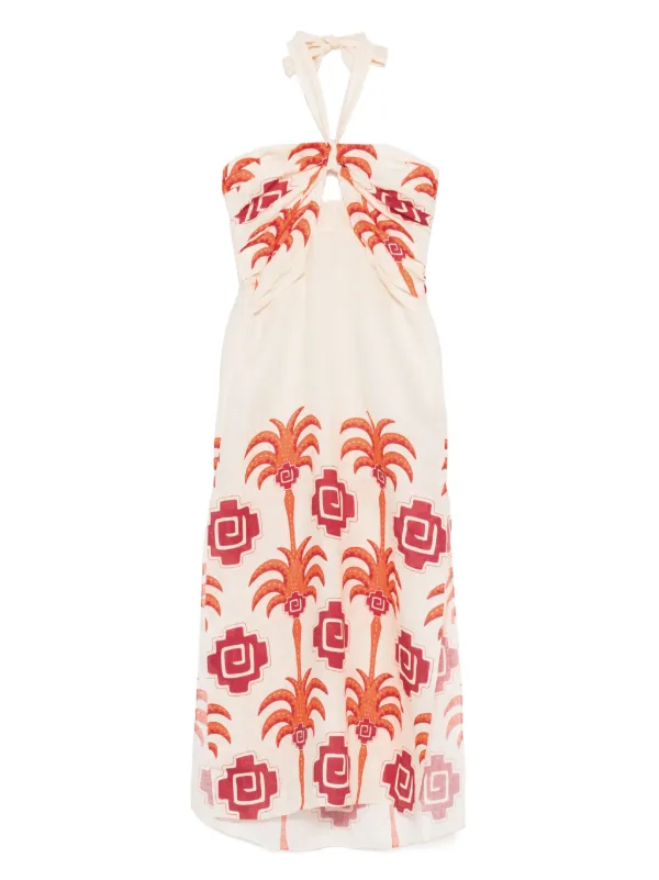 Johanna Ortiz Water Adventure Maxi Dress in Neutrals