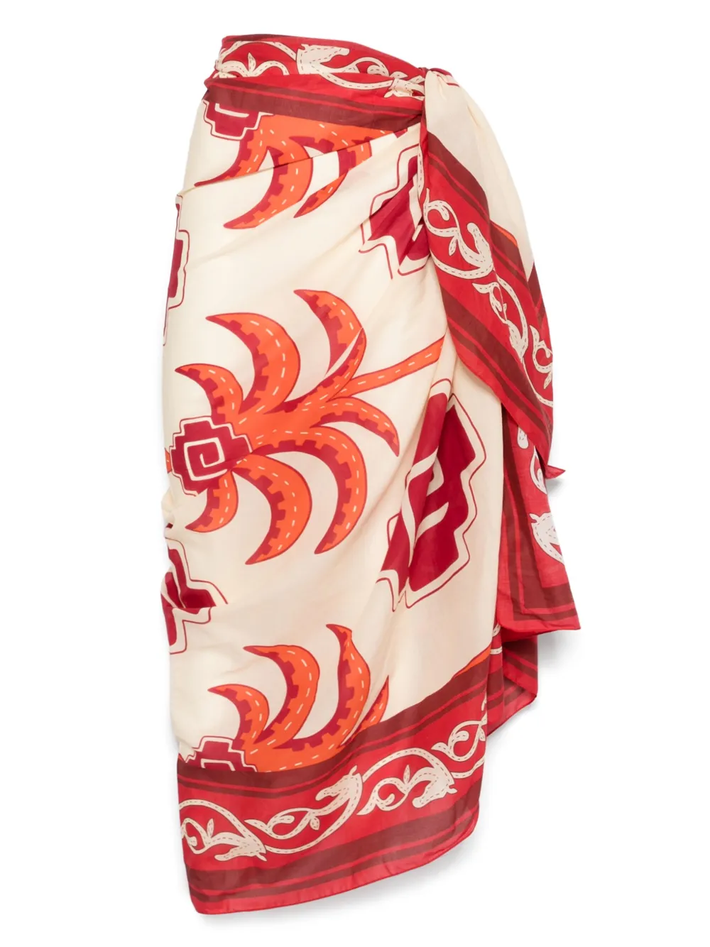 Johanna Ortiz pareo estampado | rojo | Image 1