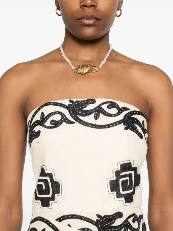 モアナパシフィカ　タンクトップ Johanna Ortiz Ancient Midi Dress | Neutrals | FARFETCH