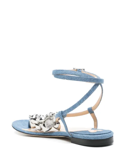 MACH & MACH heart-charm flat sandals SS25S089705DENB27 - 2