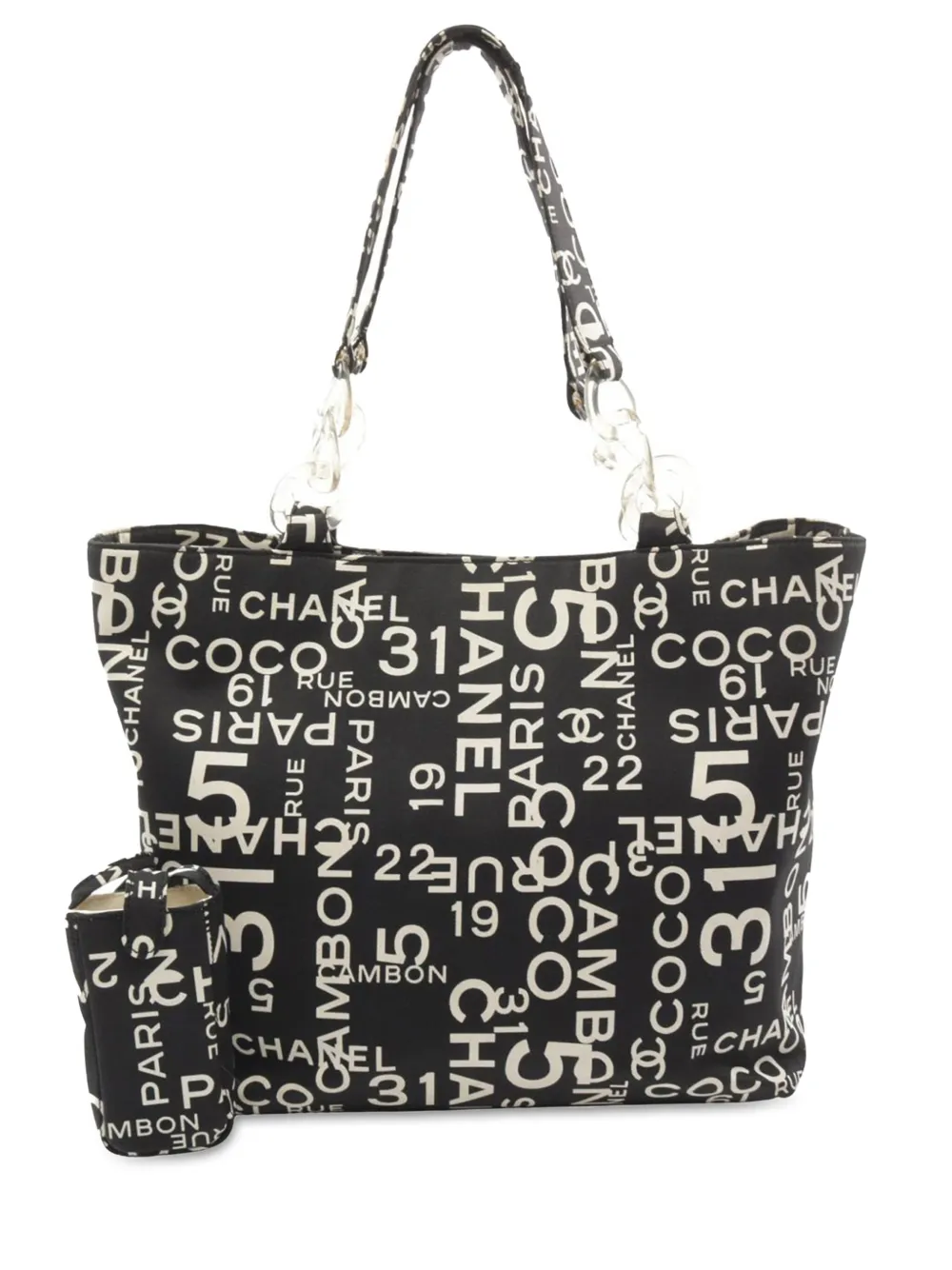 CHANEL Pre-Owned tote By the Sea Line Coco Print Canvas Beach 2002-2003 | negro | Image 1